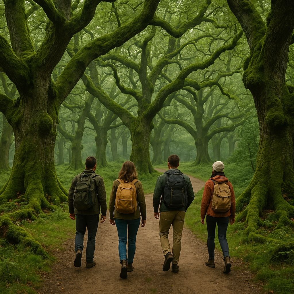 Foto van bos met qr